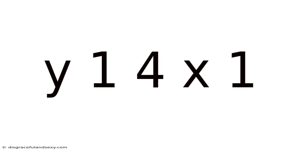 Y 1 4 X 1